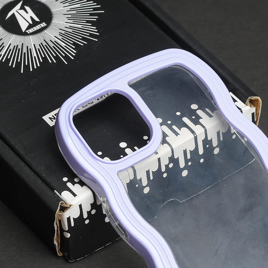 Purple Zig Zag Frame Silicon Case for Apple Iphone 15 Plus - Image 4