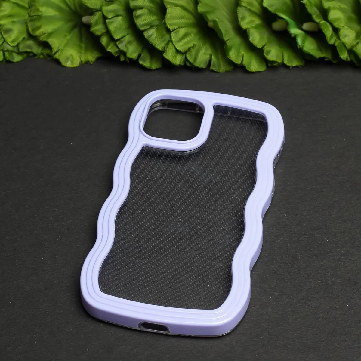 Purple Zig Zag Frame  Silicon Case for Apple Iphone 15 Pro Max - Image 2