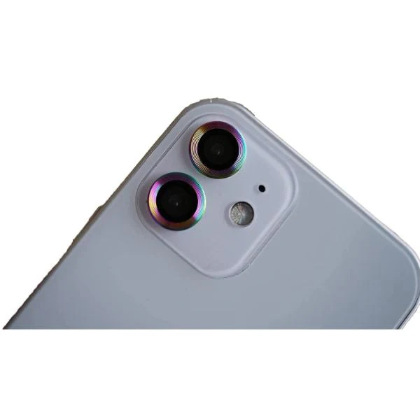Rainbow Metallic camera ring lens guard for Apple iphone 11