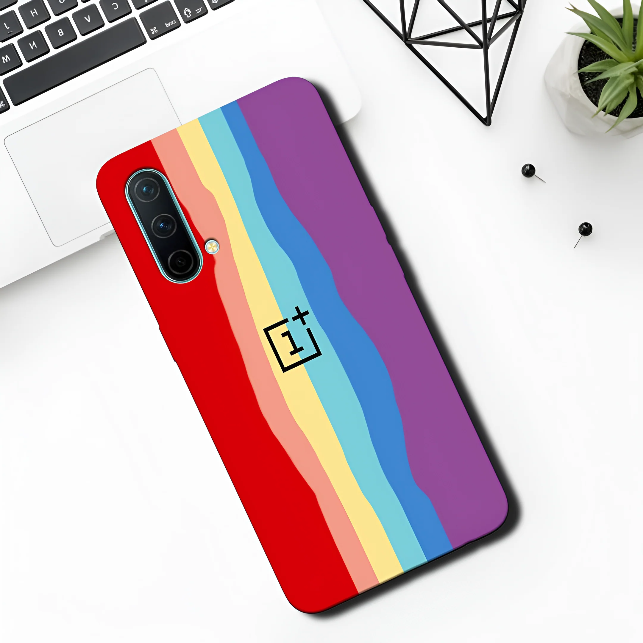 Rainbow Silicone Case for Oneplus Nord CE - Image 2