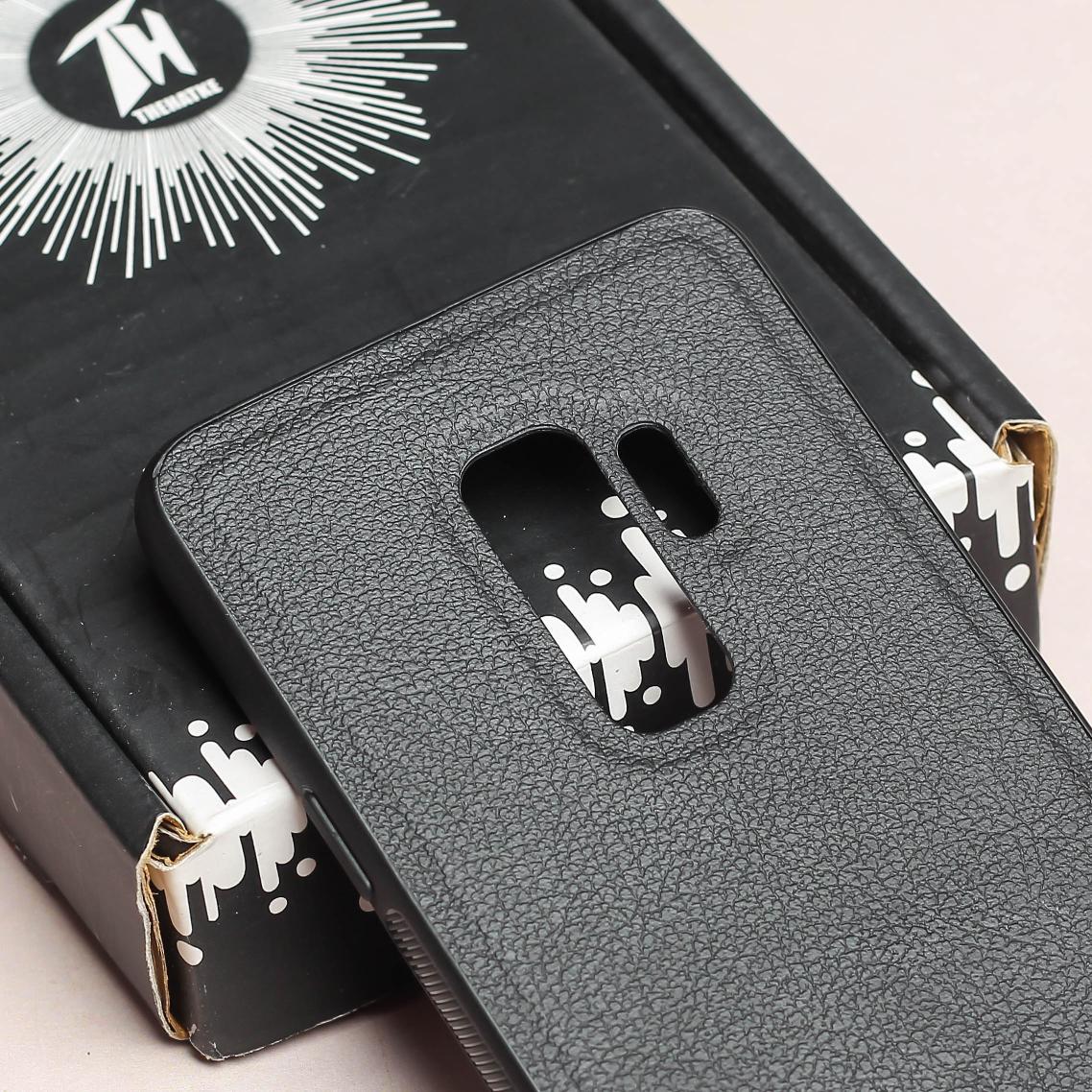 Raised Edges Black Leather Case for Samsung S9 Plus - Image 4