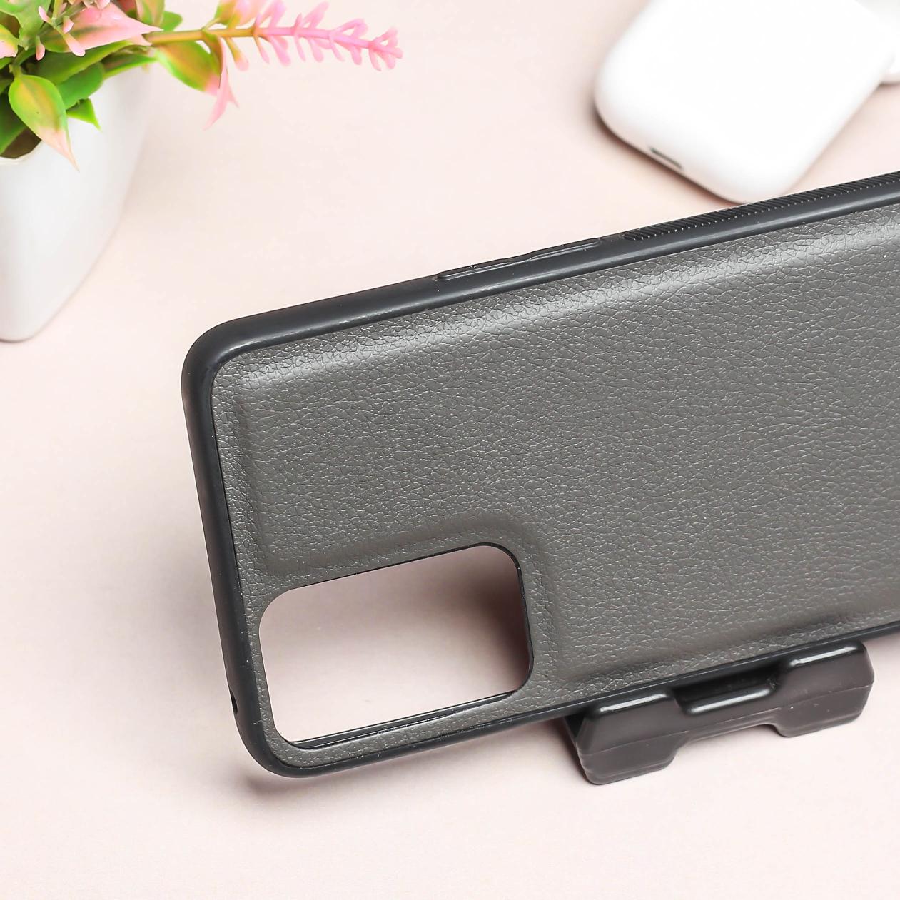 Raised Edges Grey Leather Case for Oppo Reno 6 - Image 3