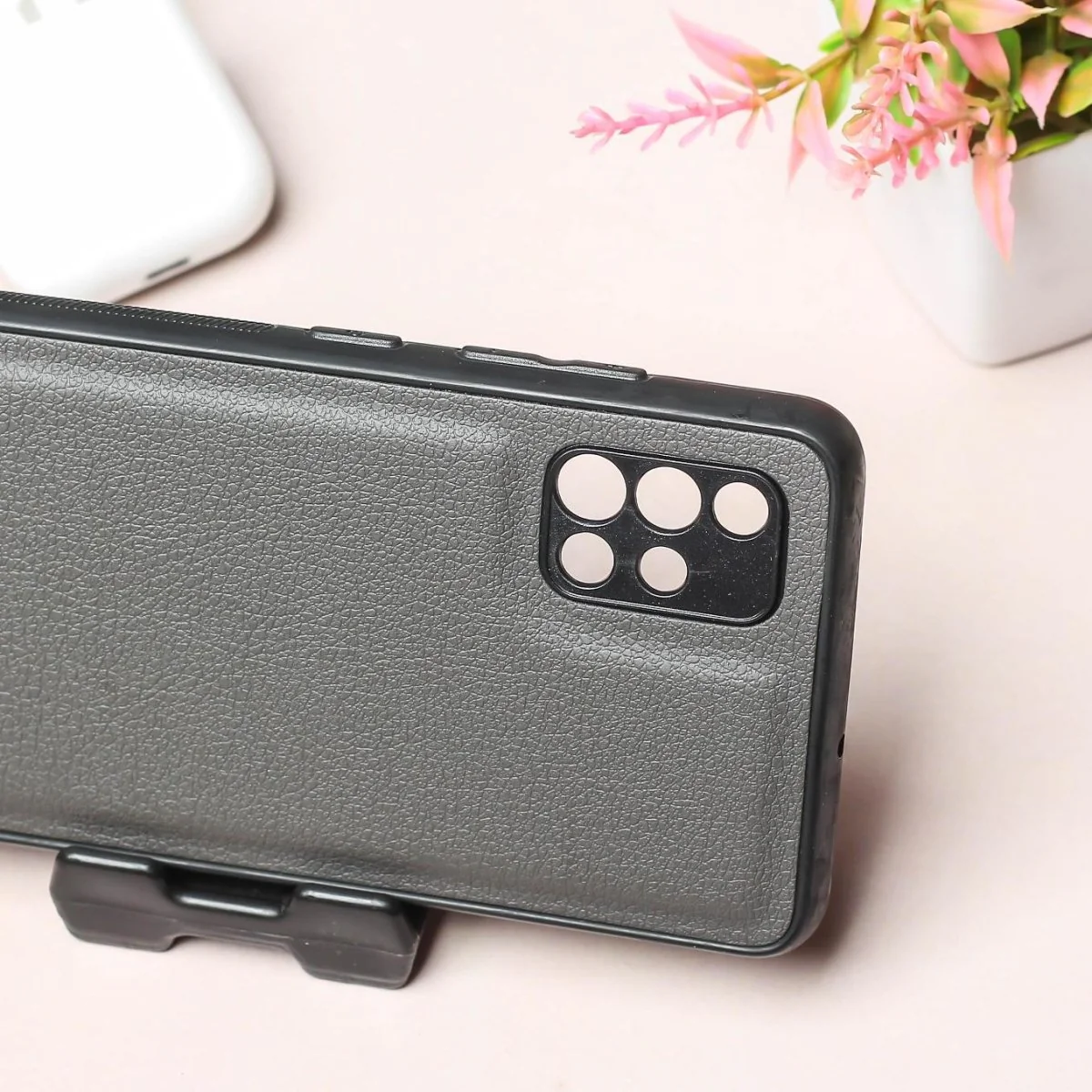 Raised Edges Grey Leather Case for Samsung A51 - Image 3