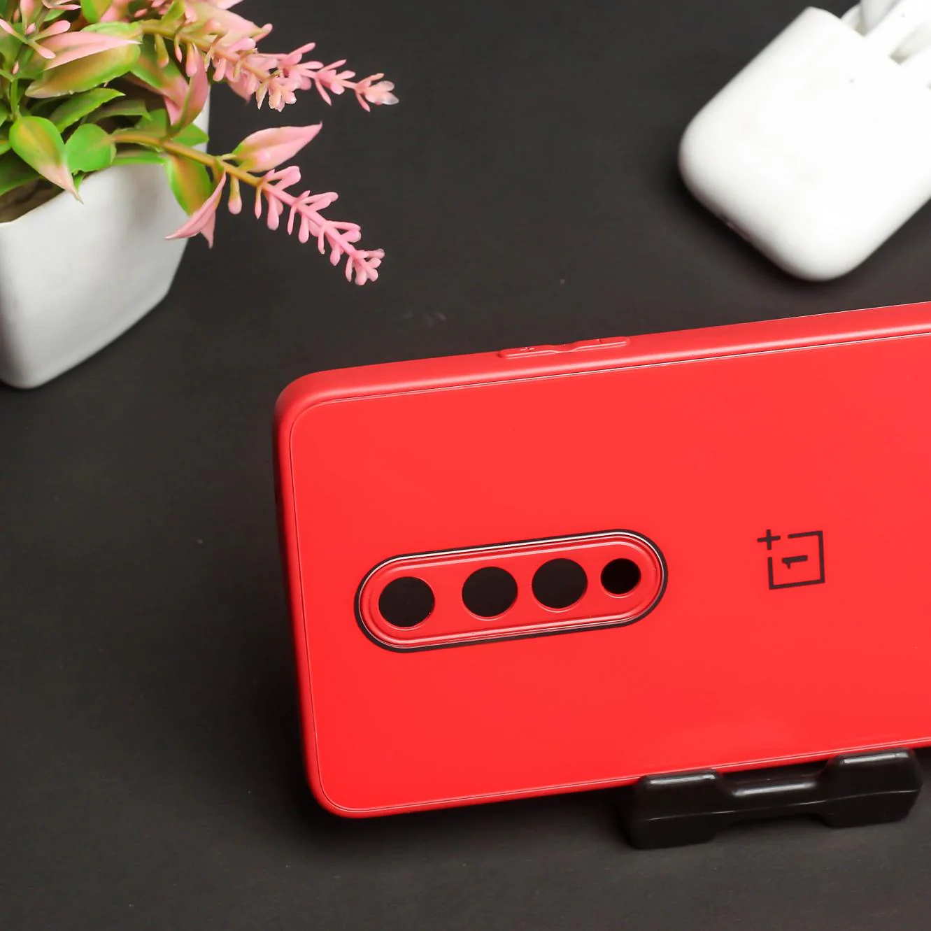 Red camera Safe mirror case for Oneplus 8 - Image 3