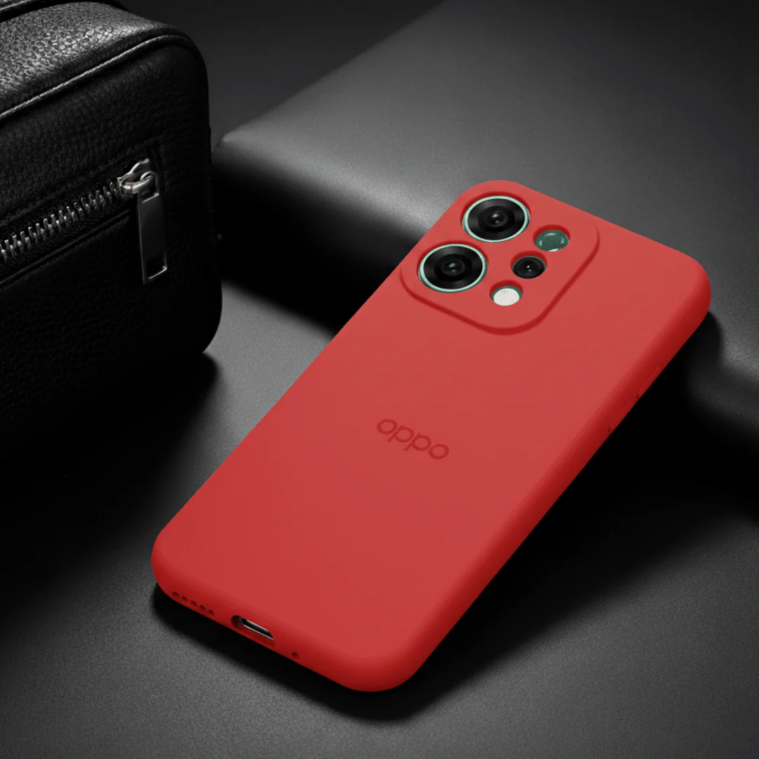 Red Candy Silicone Case for Oppo Reno 14