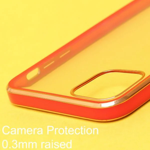 Red Electroplated Transparent Case for Apple iphone 12 Pro Max - Image 5