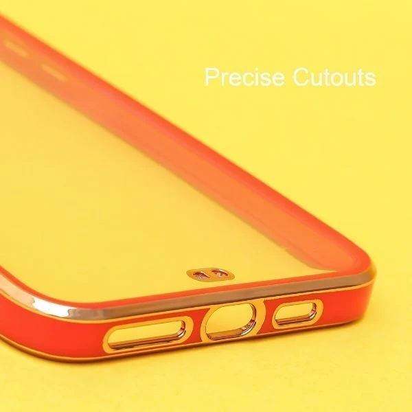 Red Electroplated Transparent Case for Apple iphone 13 Pro Max - Image 6