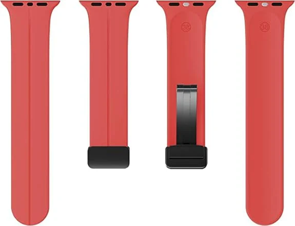 Red Magnetic Clasp Adjustable Strap For Apple Watch SERIES 6 (42mm/44mm/45mm/46mm/49mm) - Image 2