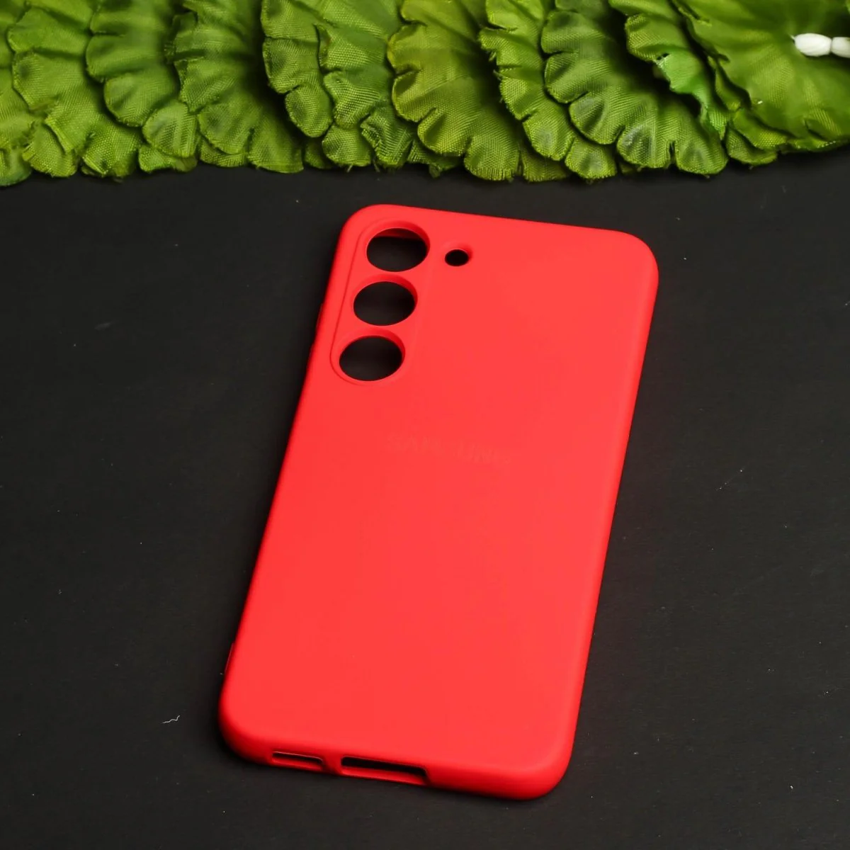 Red Original Camera Safe Silicone case for Samsung S21 FE - Image 2