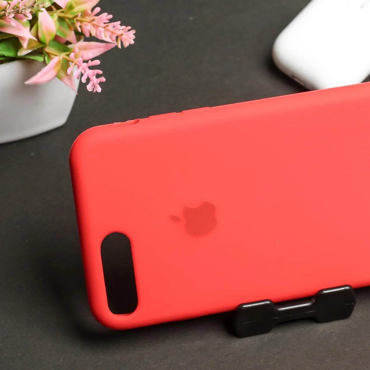 Red Original Silicone case for Apple iphone 8 Plus - Image 3
