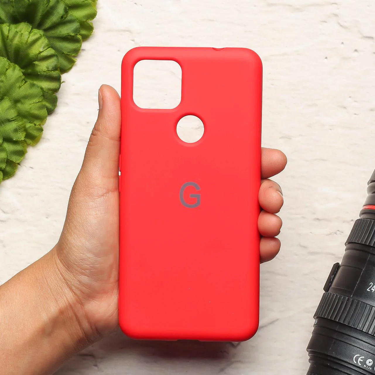 Red Original Silicone case for Google Pixel 5A