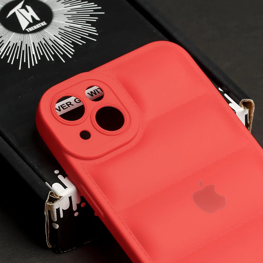 Red Puffon silicone case for Apple iPhone 14 Plus - Image 4