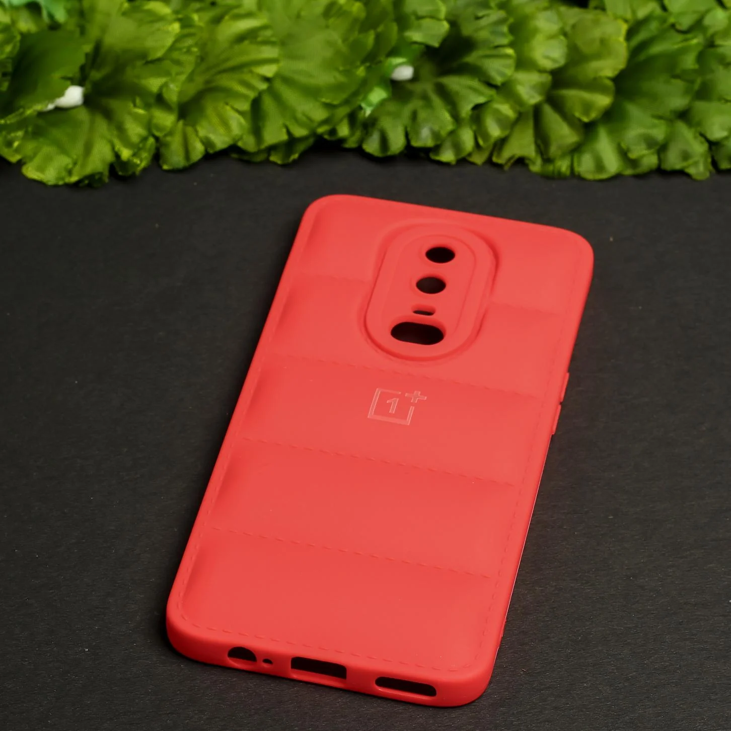 Red Puffon silicone case for Oneplus 6 - Image 2