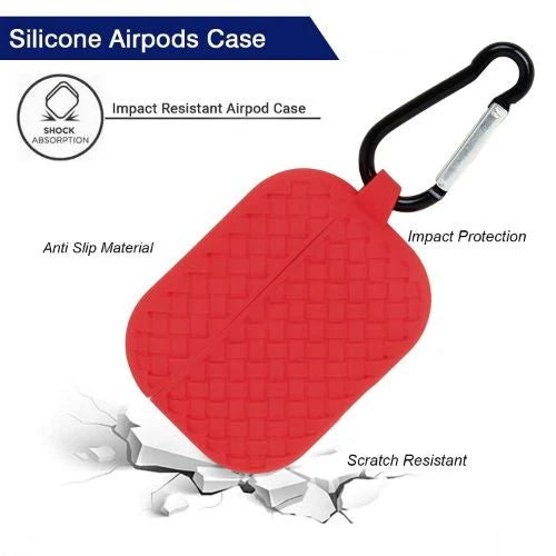 Red Stylish Silicone Case For Apple Airpods 3 - Image 3