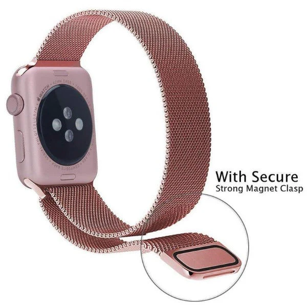Rose gold Chain Strap For Apple Watch Series 8 (42mm/44mm/45mm/46mm/49mm) - Image 5