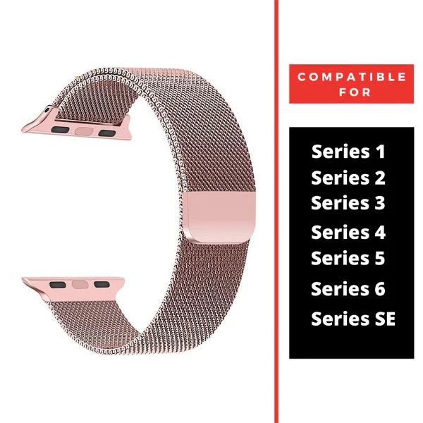 Rose gold Chain Strap For Apple Watch Series 4 (38mm/40mm/41mm)