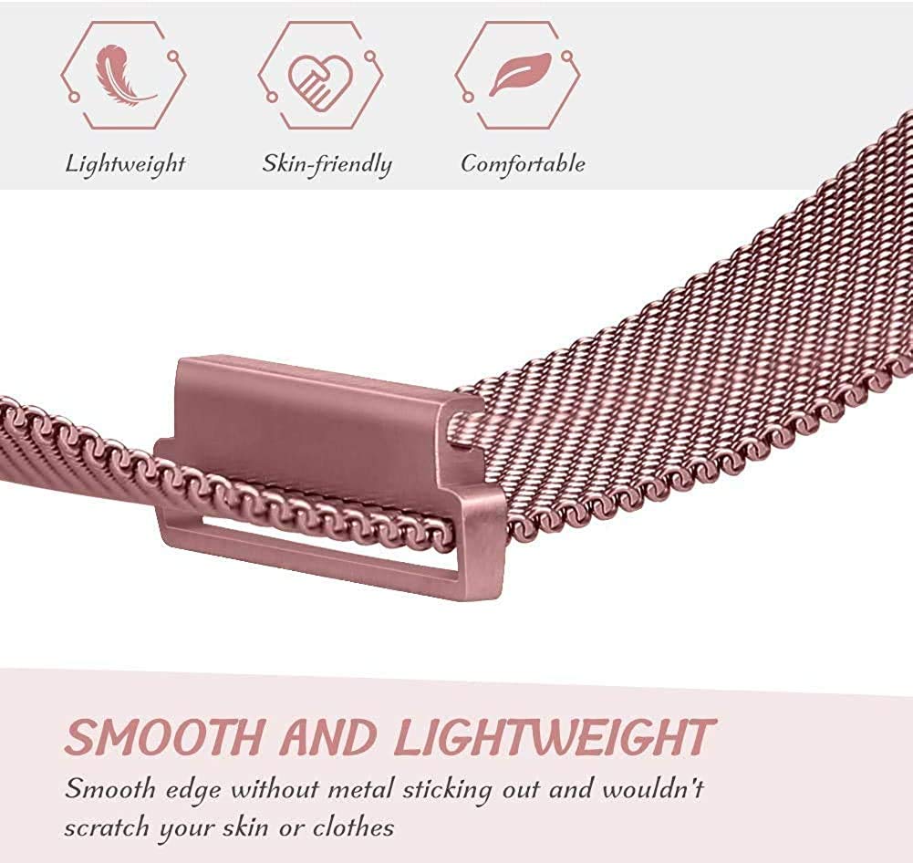 Rose Gold Chain Strap For Smart Watch 20mm - Image 3