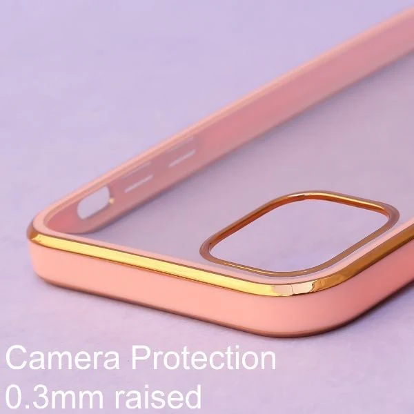 Rose Gold Electroplated Transparent Case for Apple iphone 13 Pro Max - Image 5