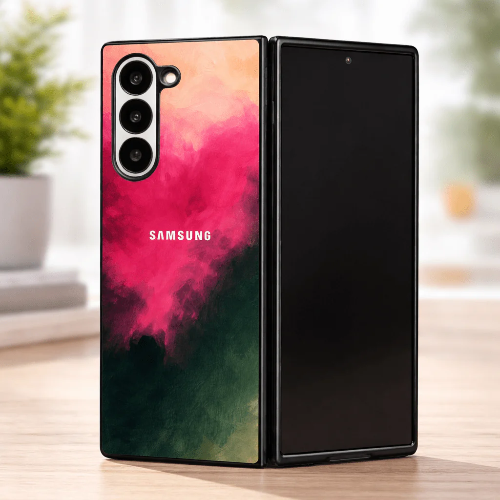 Roseate oil Paint (MB) silicone Case for Samsung Z Fold 6 5G