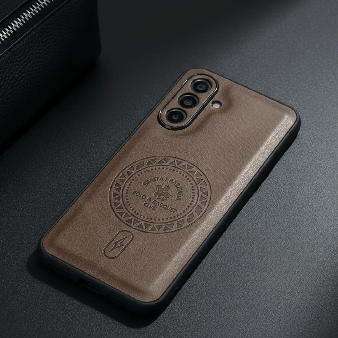 Santa Crest Dark Brown Leather Case for Samsung A17