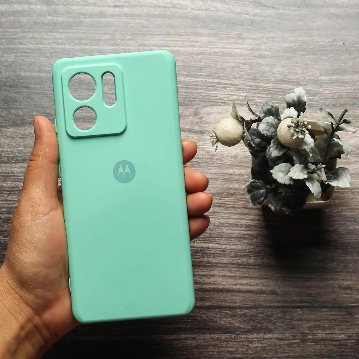 Light Blue Camera Original Silicone case for Motorola Edge 40