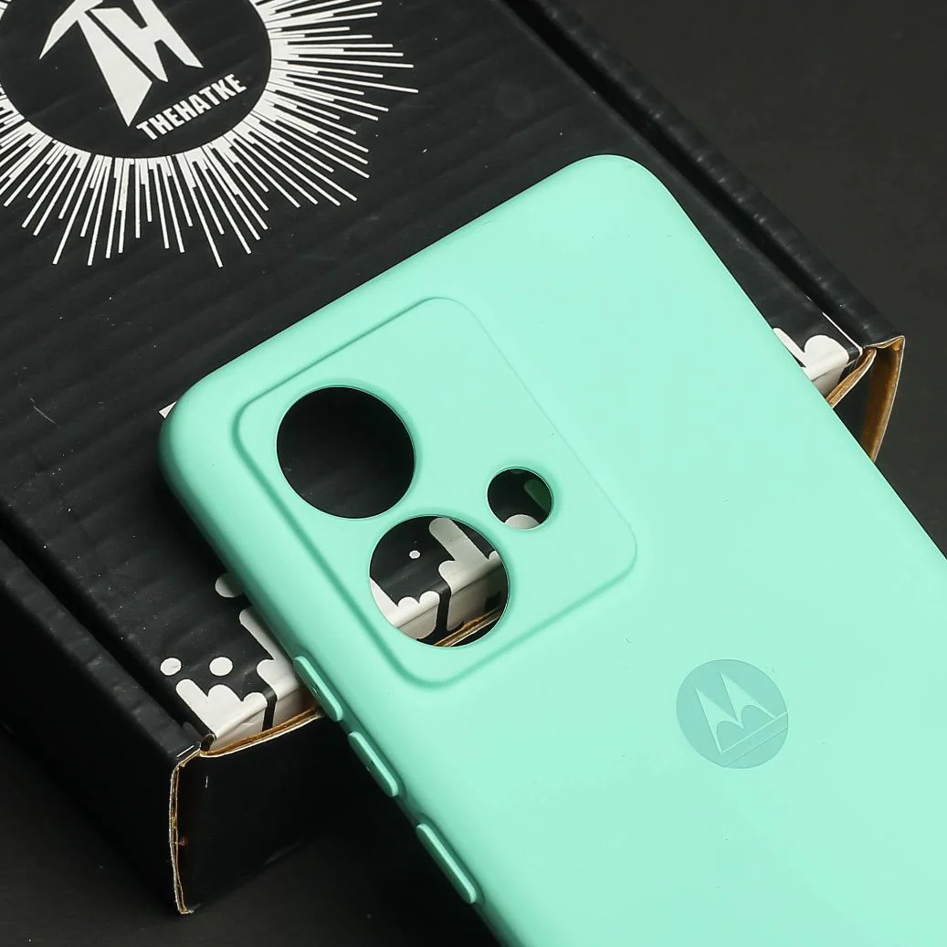 Light Blue Camera Original Silicone case for Motorola G84 - Image 4