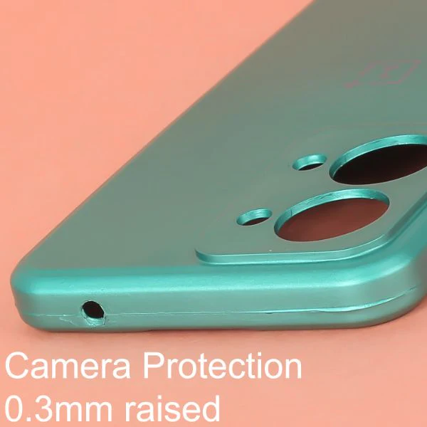 Dark Green Metallic Finish Silicone Case for Oneplus Nord 2T - Image 4