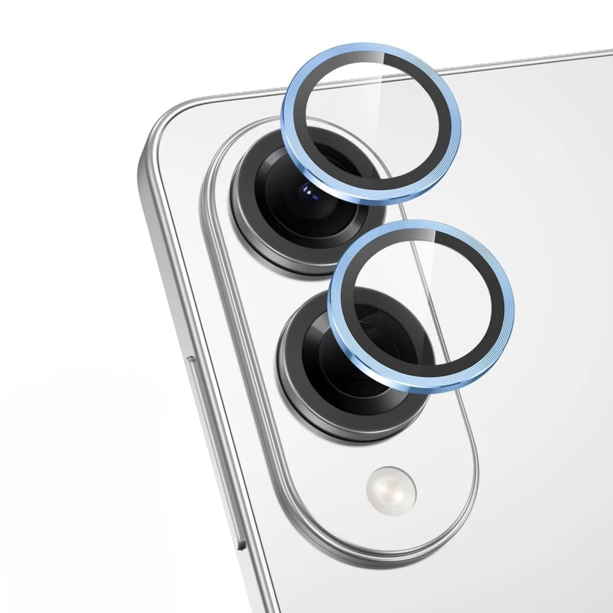 Sierra Blue Metallic camera ring lens guard for Samsung S25 Edge