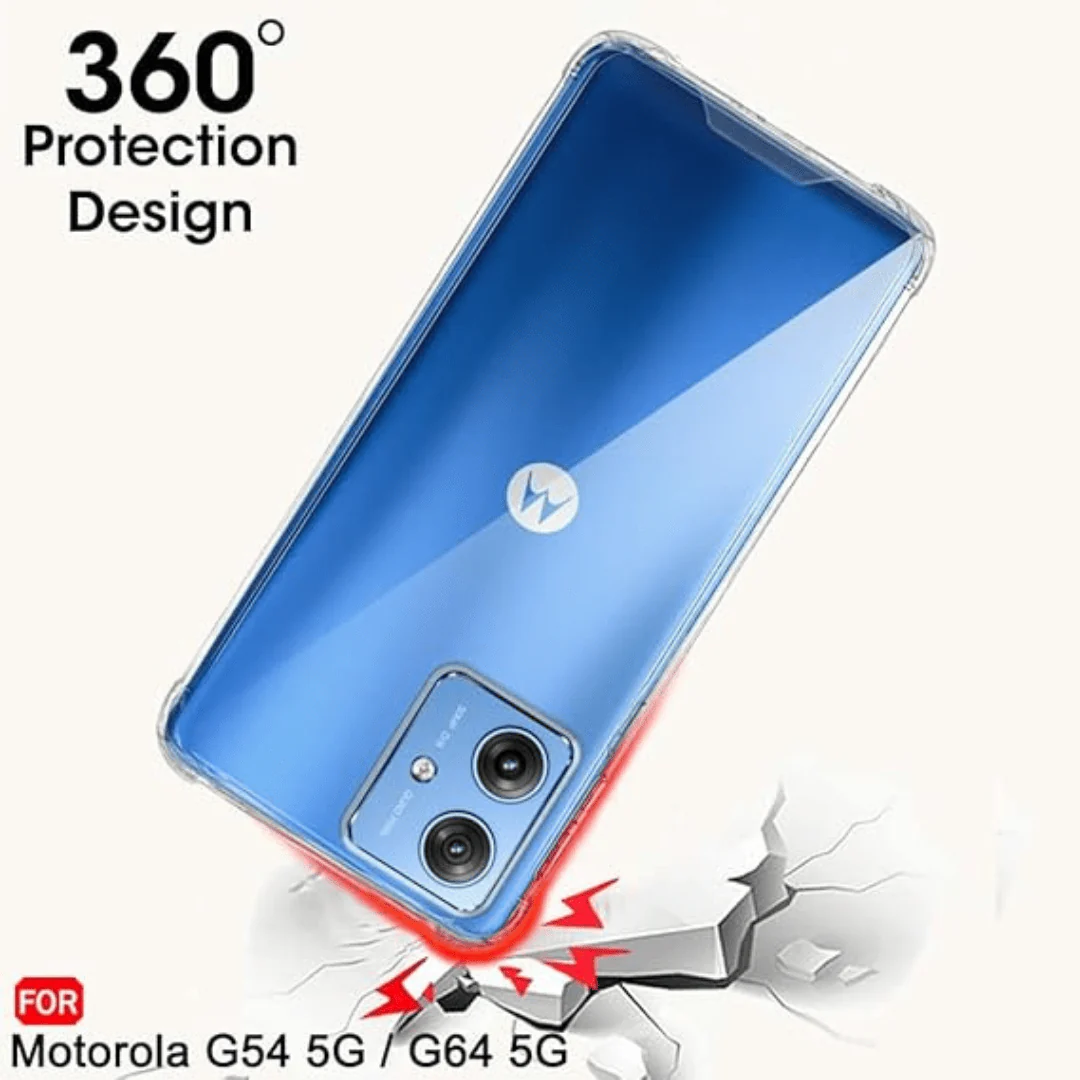 SilicaClear Transparent Silicone Case for Motorola G54 - Image 3