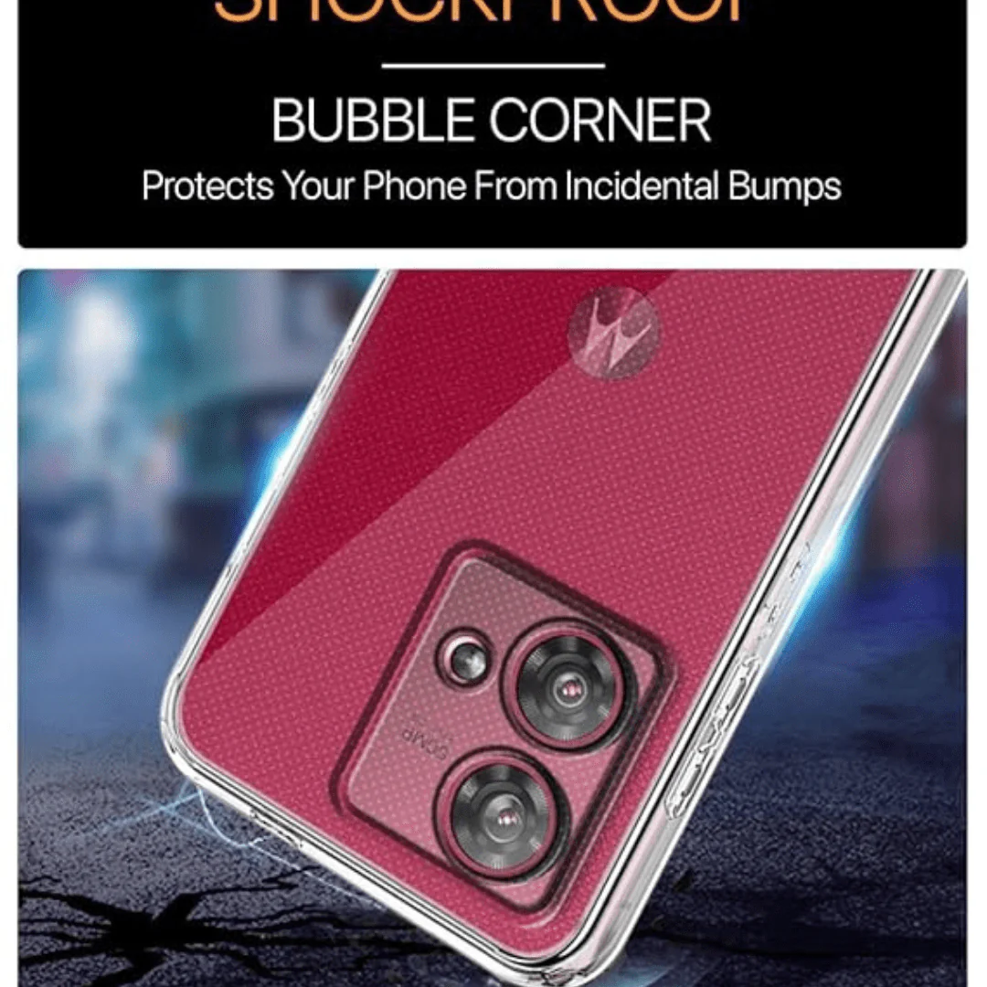 SilicaClear Transparent Silicone Case for Motorola G84 - Image 3