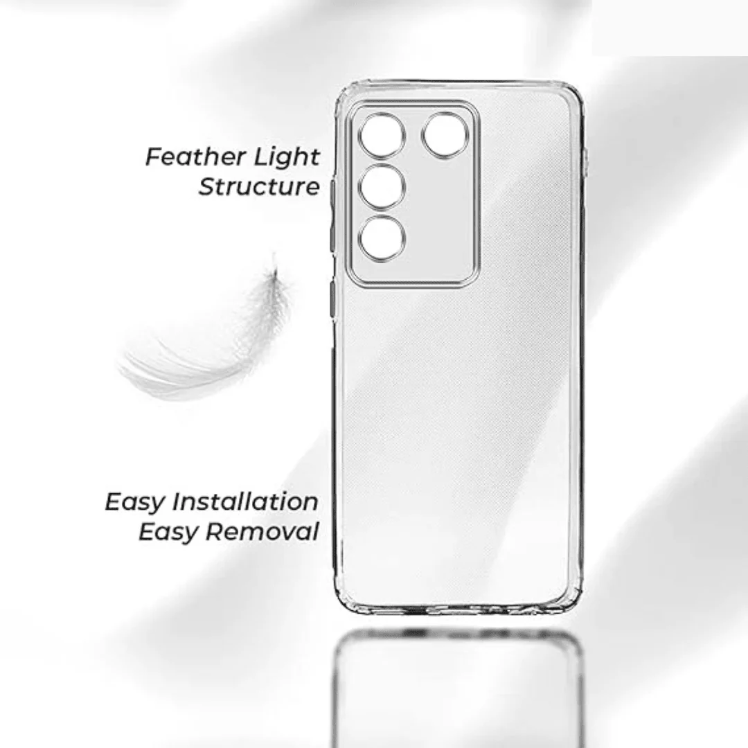 SilicaClear Transparent Silicone Case for Vivo V27 - Image 4