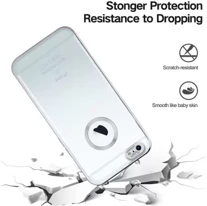 Silver 6D Chrome Logo Cut Transparent Case for Apple iphone 6/6s - Image 5