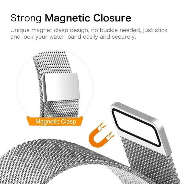 Silver Chain Strap For Apple Watch Series SE GEN 2 (42mm/44mm/45mm/46mm/49mm) - Image 4