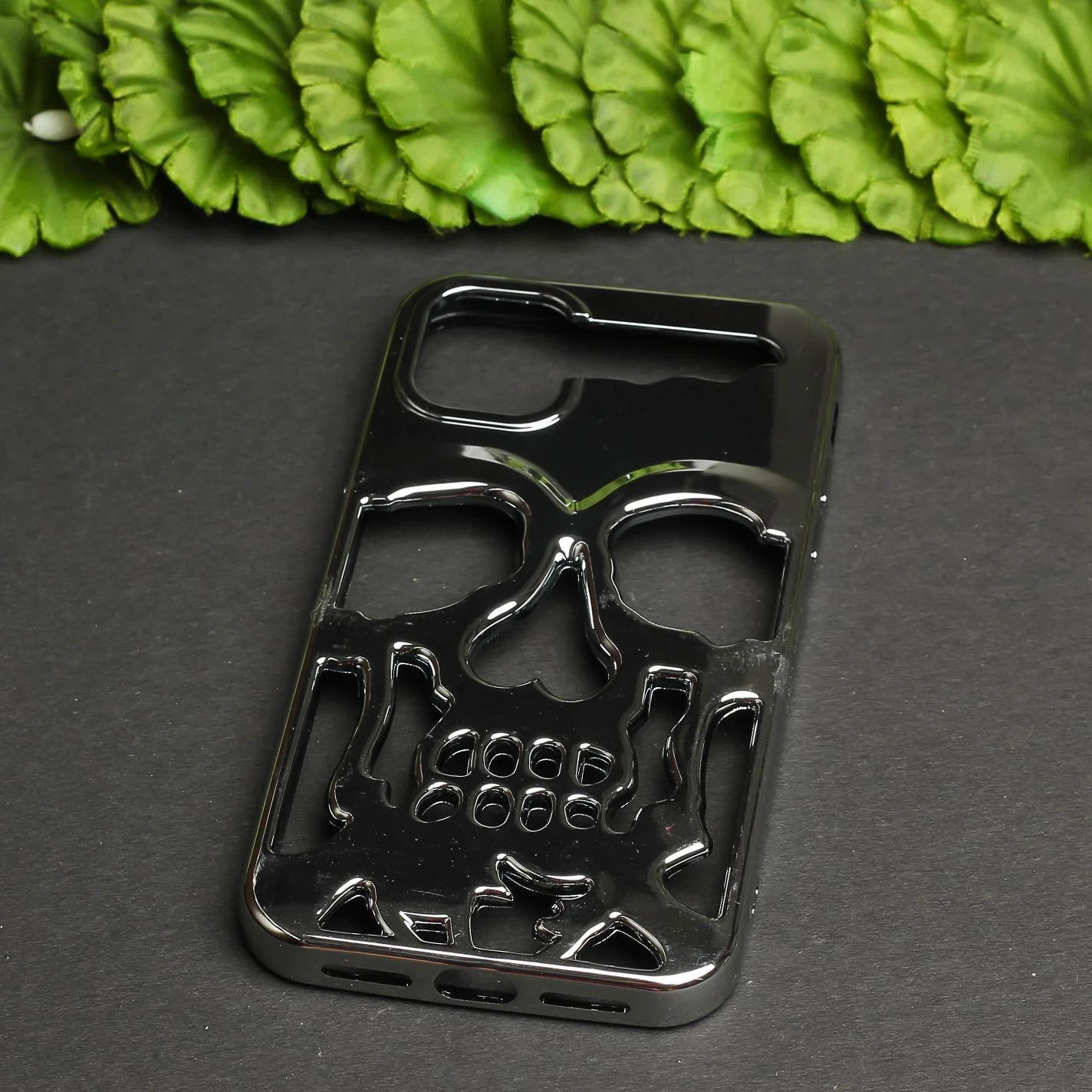 Silver Hollow Skull Design Silicone case for Apple iphone 11 - Image 3