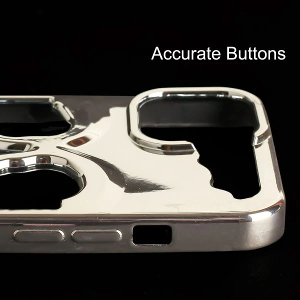Silver Hollow Skull Design Silicone case for Apple iphone 14 - Image 4