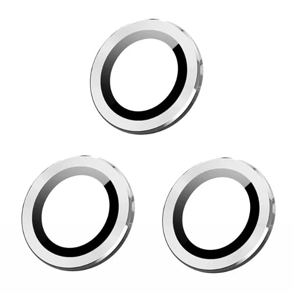 Silver Metallic camera ring lens guard for Apple iphone 13 Pro - Image 2