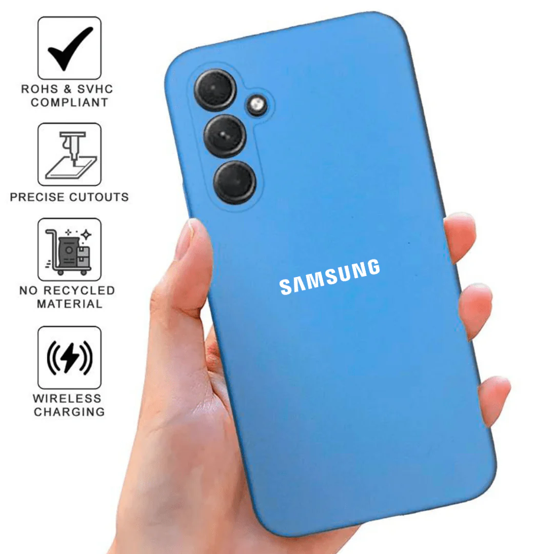 Sky Blue Camera Original Silicone case for Samsung A54