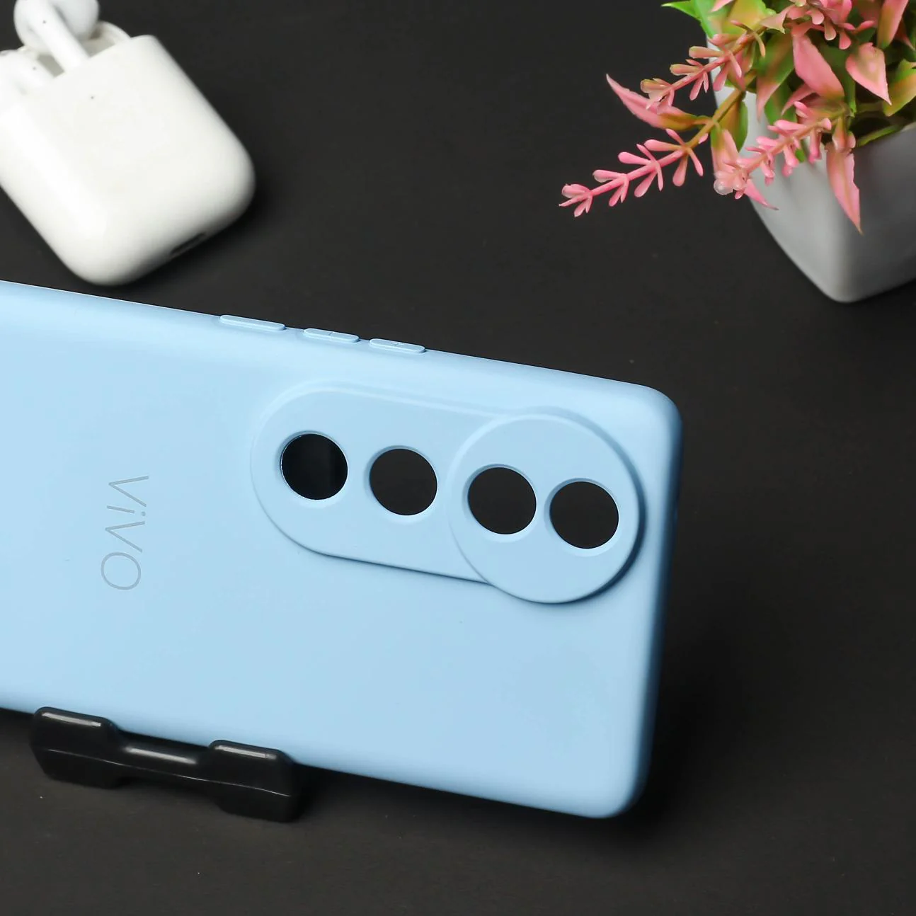 Sky Blue Camera Original Silicone case for Vivo V40 - Image 3