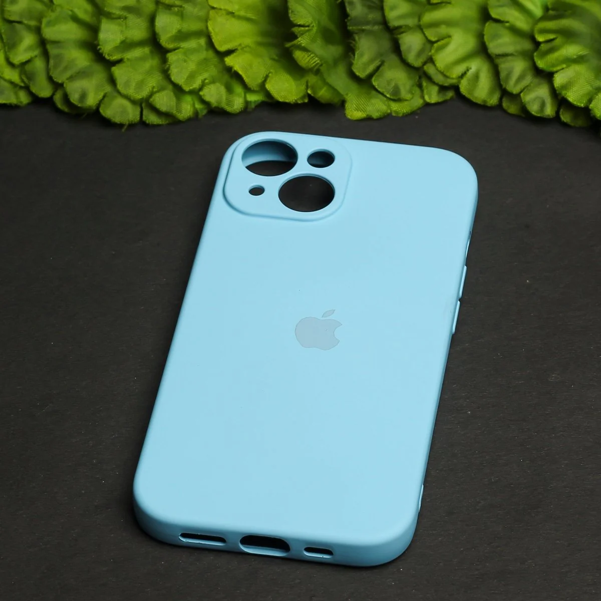 Sky Blue Original Camera Safe Silicone case for Apple iphone 14 - Image 2