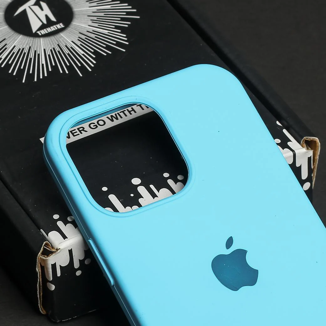 Sky Blue Original Silicone case for Apple iphone 12 pro Max - Image 4