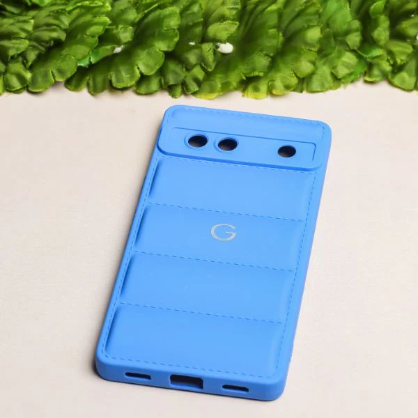 Sky Blue Puffon silicone case for Google Pixel 7A - Image 3