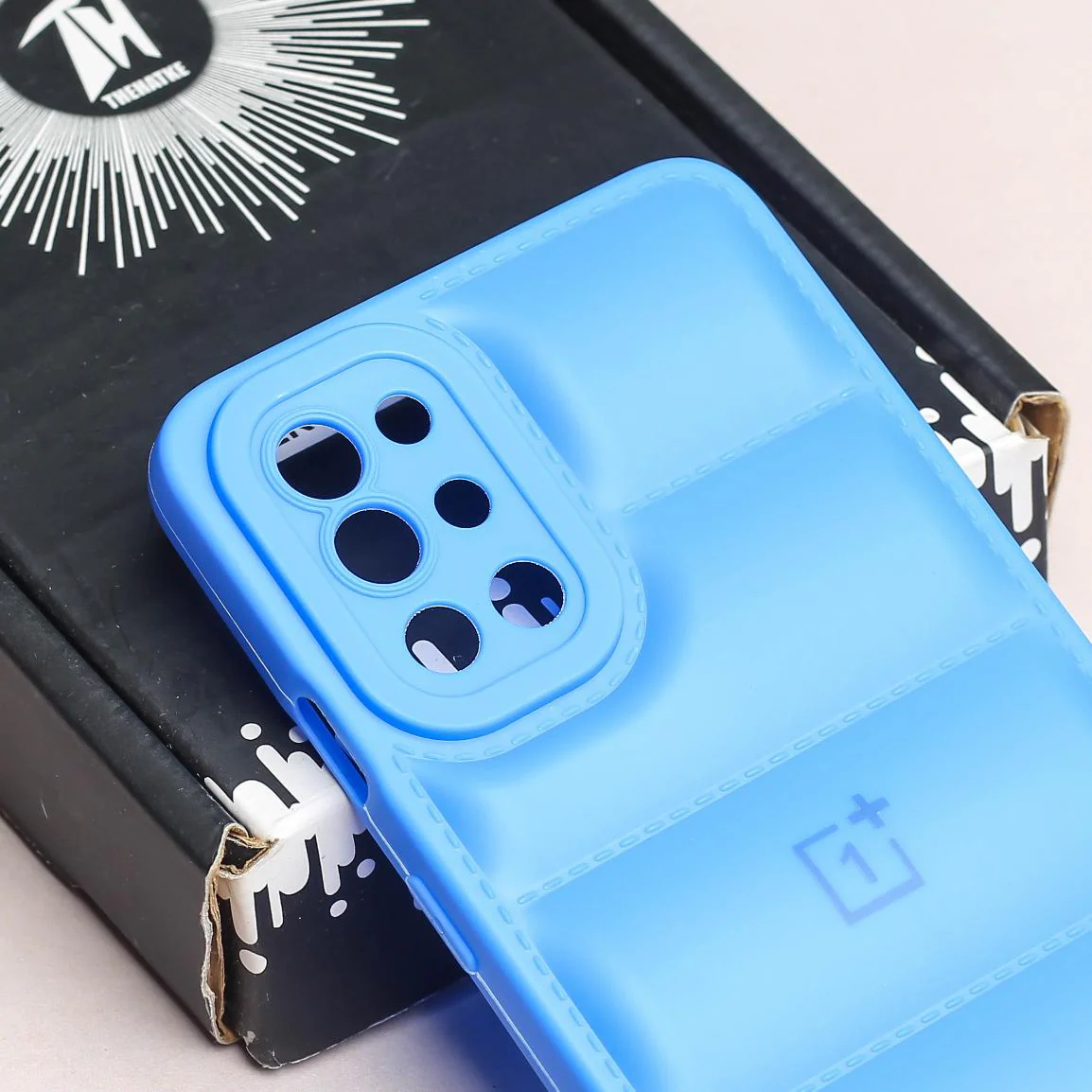Sky Blue Puffon silicone case for Oneplus 8T - Image 4