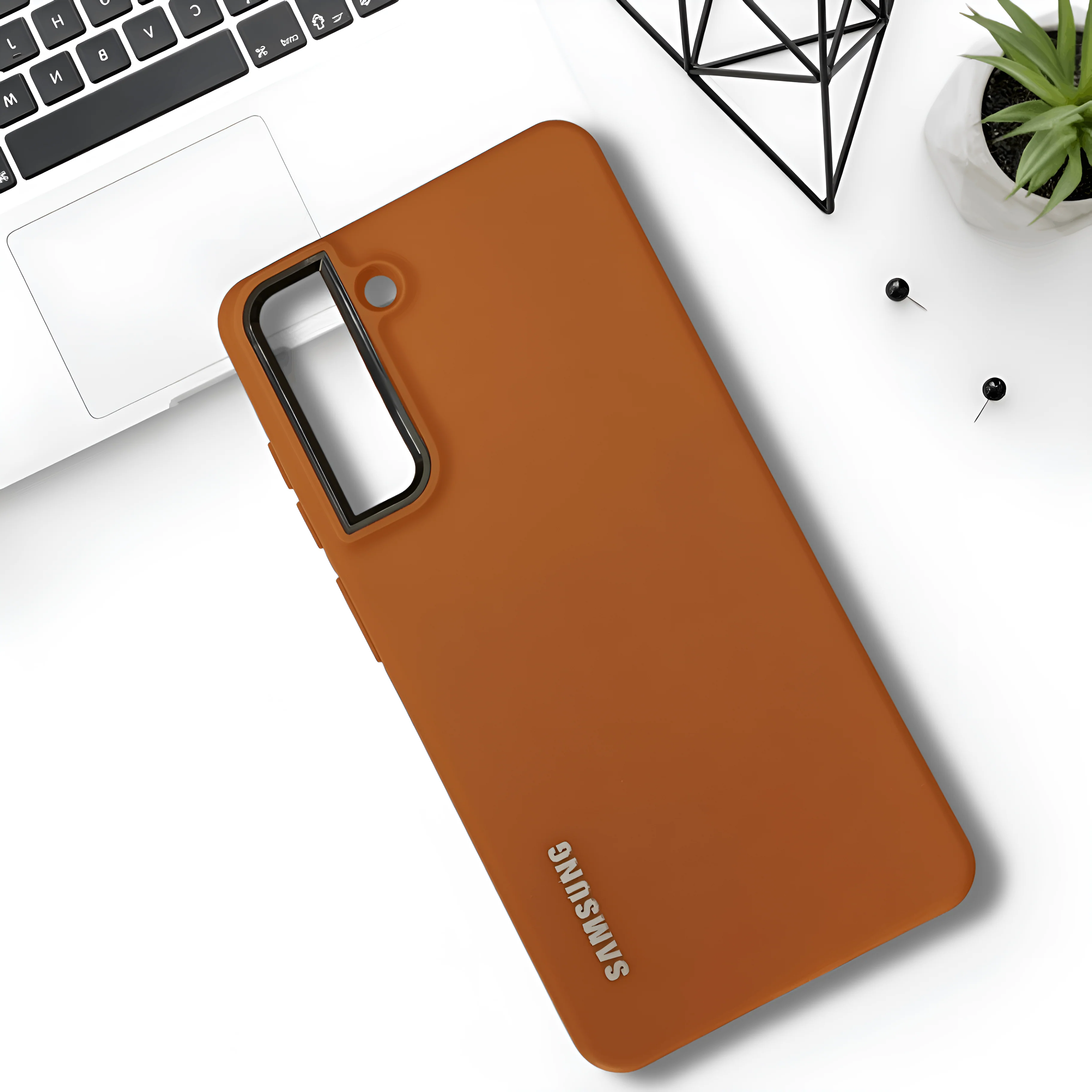 Spoov Brown Silicone Case for Samsung S21 Fe