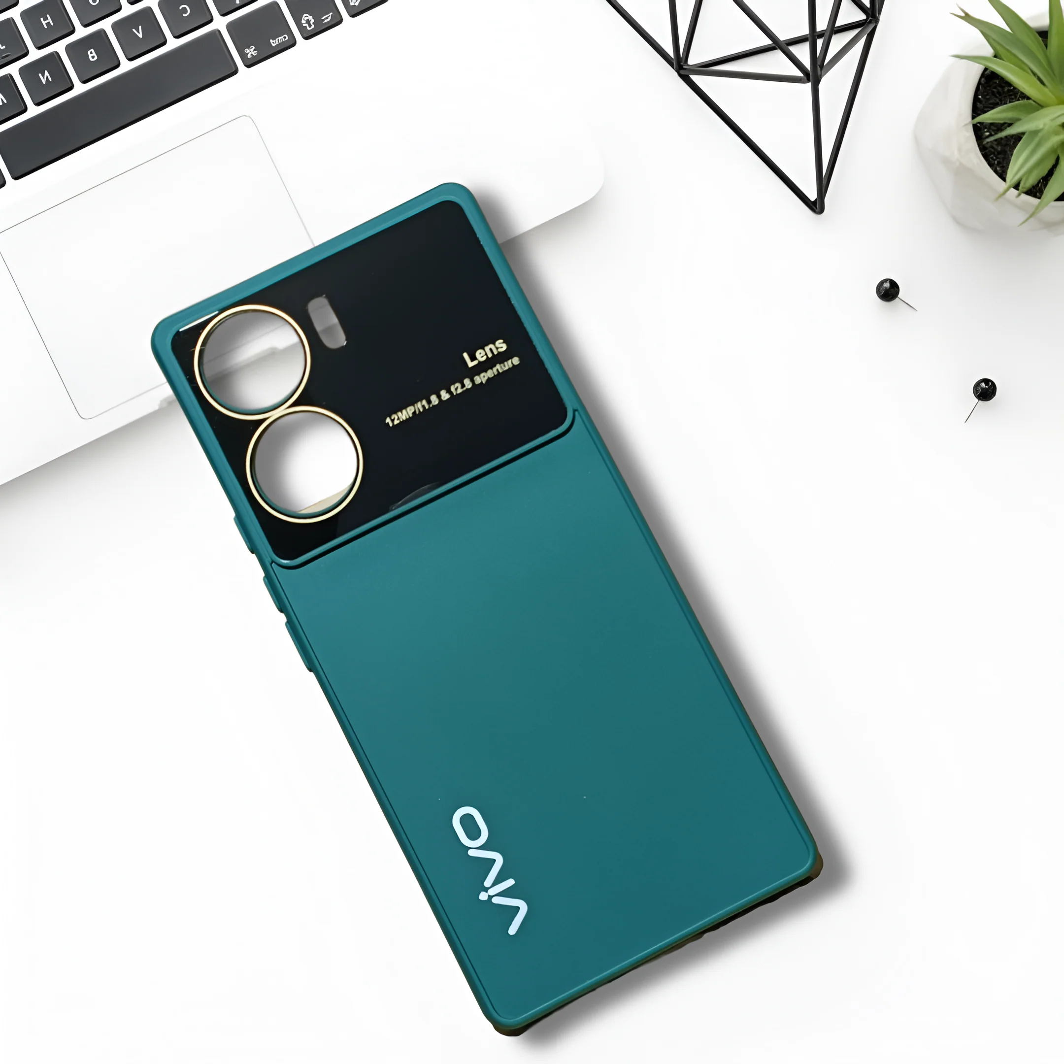 Spoov Luxury Dark Green Silicone Case for Vivo V29E