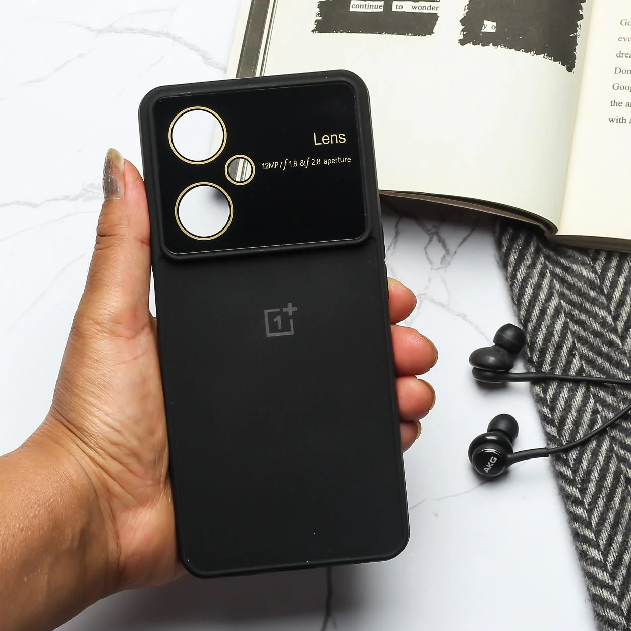 Spoov Luxury Black Camera Silicone Case for Oneplus Nord CE 3 Lite