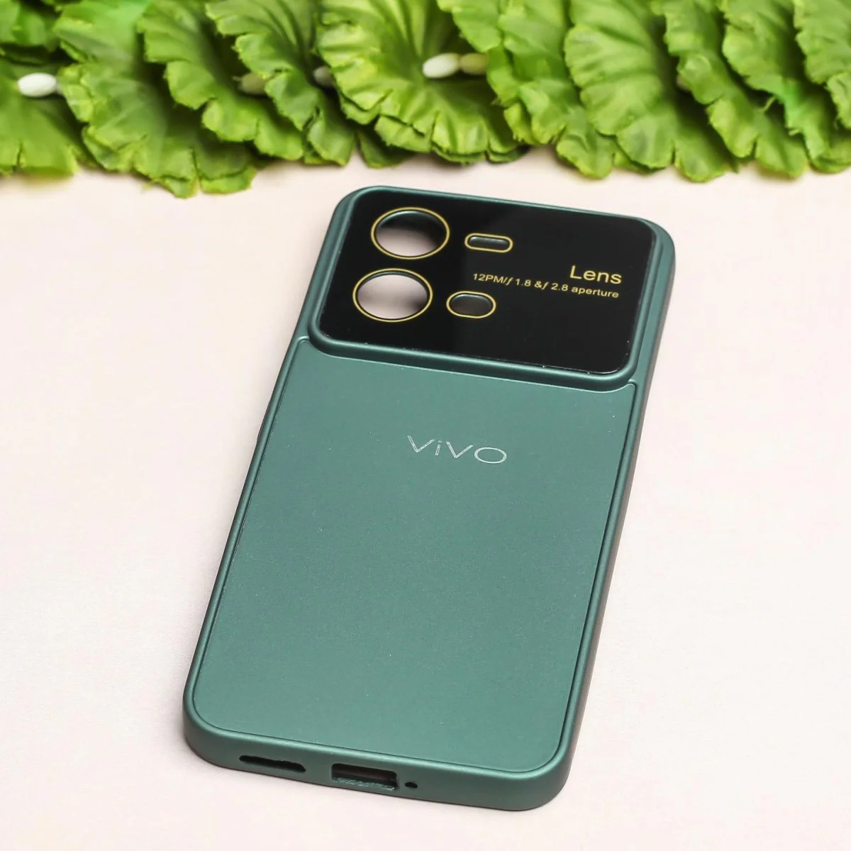 Spoov Luxury Dark Green Silicone Case for Vivo V25 - Image 2