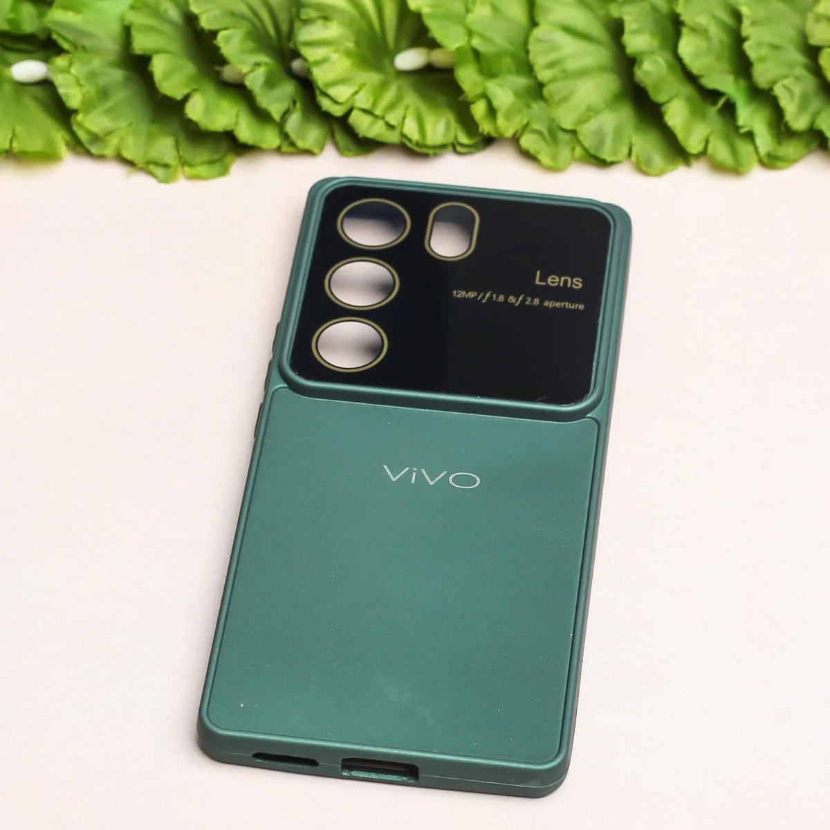 Spoov Luxury Dark Green Silicone Case for Vivo V29 - Image 2