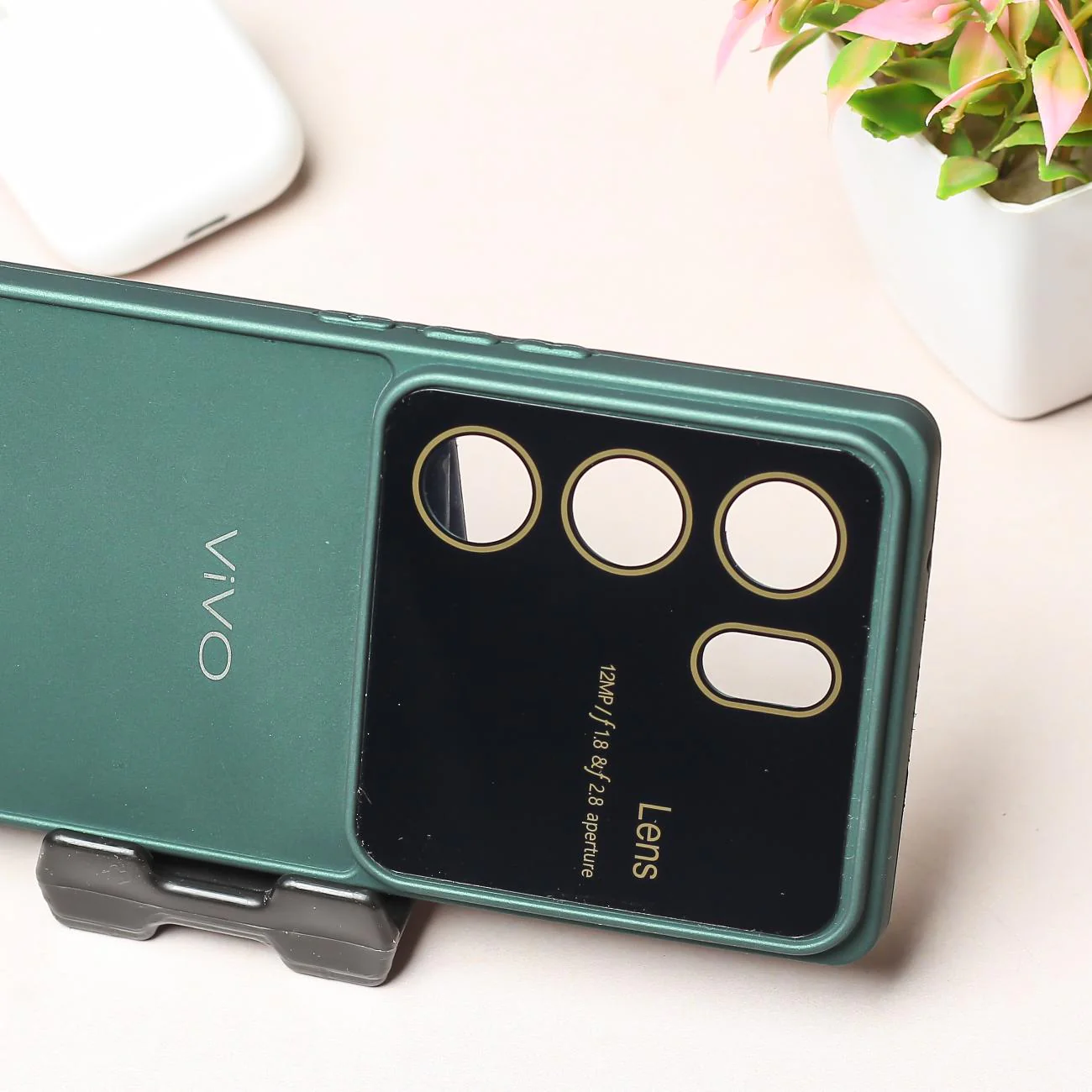 Spoov Luxury Dark Green Silicone Case for Vivo V29 - Image 3