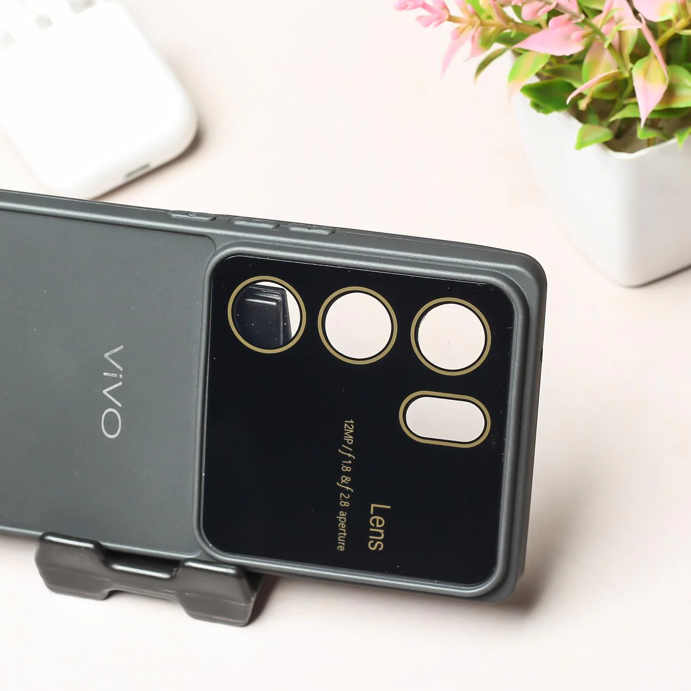 Spoov Luxury Dark Grey Silicone Case for Vivo V29 - Image 3