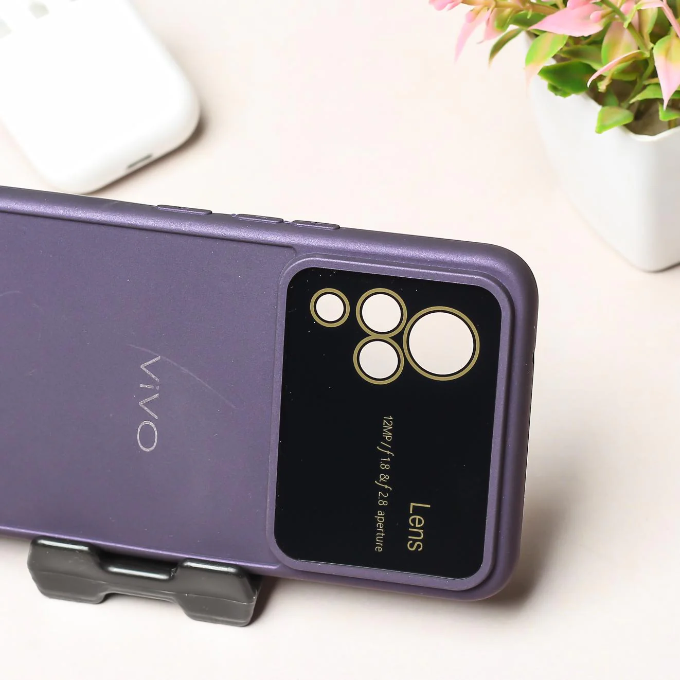 Spoov Luxury Deep Purple Silicone Case for Vivo V21 - Image 3